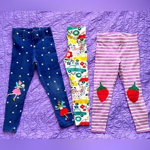 Mini Boden appliqué leggings lot